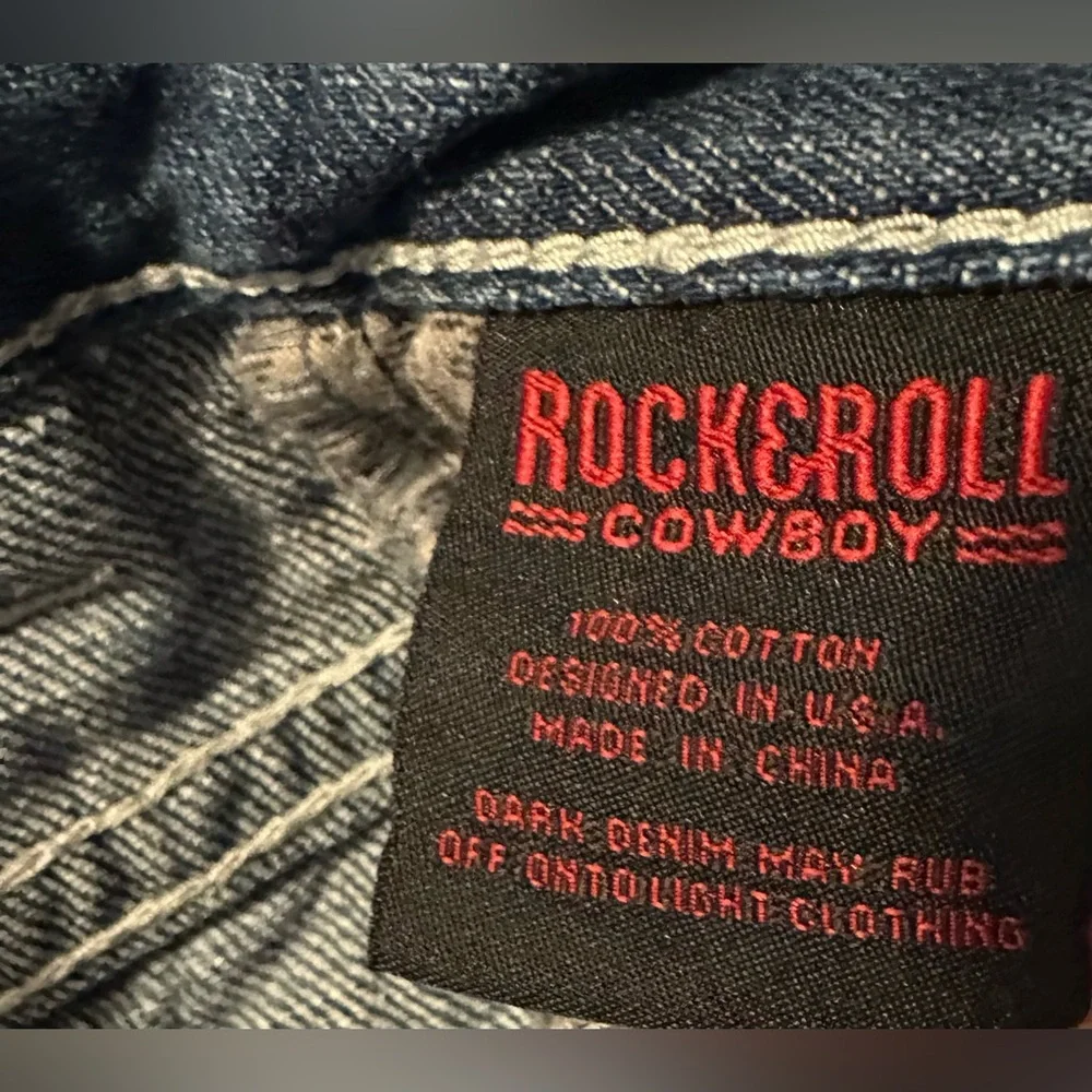 🔥 Rock & Roll Cowboy Denim Boys Bootcut Jeans | Size 12R - Picture 7 of 9